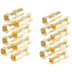 Shiverpeaks BS15-301214 Adapter Set Gold-Plated F Plug to IEC Socket