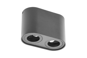 Oprawa sufitowa SENSO DUO, alum, 83x165x110, IP20, max 50W, okrągła czarna