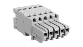 Gniazdo X-Com 1-Przewodowe 5-Biegunowe Szare 769-105 /50Szt./