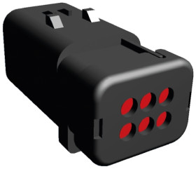 Złącze samochodowe 6-pinowe TE Connectivity 2-rzędowe Męski AMPSEAL 16 Montaż na zacisku Obudowa złącza samochodowego