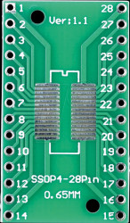 SMA-SOP28 Development boards - SMD Breakout Adapter, SOP28 / SSOP28 / TSSO