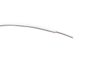 Przewód montażowy 0,3 mm² Biały RS PRO PVC 1000 V AC dł. 100m 1/0,6 mm 85°C Norma wojskowa 61-12 część 6