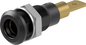 Gniazdo testowe Gniazdo Wypustka Czarny 25A Staubli