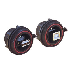 PX0842/A adapter złącz USB A / USB B przykręcane na panel IP68