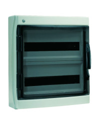 BOC-06526 obudowa instalacyjna natynkowa z szybką 2x18M, IP65