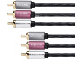 Kabel 3RCA-3RCA component 3.0m Kruger&Matz