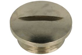 Zaślepka; 0550.001.016; mosiądz niklowany; naturalny; 0mm; RoHS