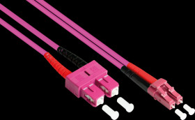 LW-810LS4 Duplex Jumper OM4 50/125µ LC/SC, 10m, violet