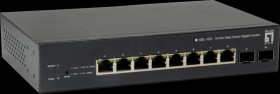 GEP-1051 10-port Gigabit Ethernet switch, PoE, SFP