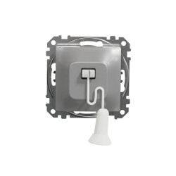 Przycisk z cięgnem, srebrne aluminium, Sedna Design i Elements SDD113122
