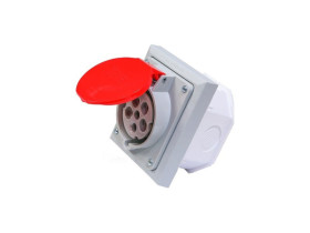 Gniazdo izolacyjne podtynkowe 32A/5/250/400V siłowe IP44 skośne 2642-420 TAREL