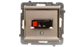 Sonata Gniazdo Głośnikowe Pojedyncze Szampański Złoty Gg-1R/M/39