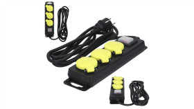 Przedłużacz Elektryczny Listwa Zasilająca Kabel Zasilający Warsztatowy Ow...