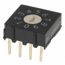 Omron A6R 2000M Rotary DIP Switch 10 Position Through Hole SMT