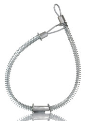 Kabel zabezpieczający do węży, Stal ocynkowana, rozmiary węży: 1/2 → 1-1/4cal, śr. kabla: 1/8cal, wytrz. na