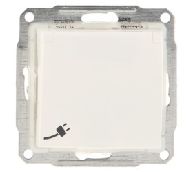 Sedna Gniazdo bryzgoszczelne pojedyncze z/u 16A IP44 z klapką kremowe SDN2800323