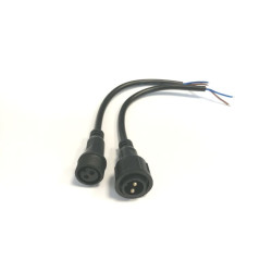 Złącze hermetyczne skrecane 2pin raster 5mm z przewodem 40cm / 007770