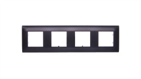 Dante Ramka Poczwórna Tworzywo Lakierowane Czarny 450984