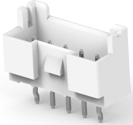 Pin header, 5 pole, pitch 2.5 mm, straight, natural, 1969729-5