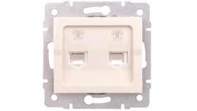 Logi Gniazdo Telefoniczne Podwójne Niezależne (2Xrj11) Kremowe 021380003 25166