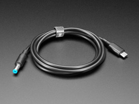 Adafruit USB Type C 3.1 PD to 5.5mm Barrel Jack Cable - 20V 5A Output