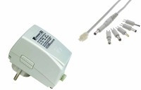 ZN12/1.0WU Zasilacz transformatorowy, niestabilizowany 12V/1000mA - uniwersalny, zestaw różnych wtyków