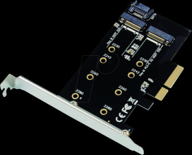EMRICK04B PCIe x4 &gt; 1x M.2 SATA, 1x M.2 NVMe