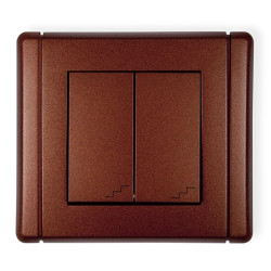 FLEXI Łącznik podwójny schodowy brązowy metalik 9FWP-33