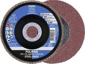 PFERD TOOLS 67606125 A Sg Steelox Tarcza lamelkowa Średnica 125 mm Średnica otworu 22.23 mm Wielkość ziarna 60 10 szt.