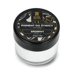Barwnik do żywicy epoksydowej Royal Resin - perłowy w proszku - gradacja ziaren 50-300 mikronów - 10g - srebrny