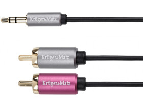 Kabel wtyk jack 3.5 - 2RCA stereo 1.0m Kruger&Matz