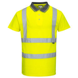 Poloshirt Hi Vis Yellow Short Sleeve