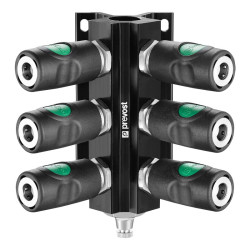 Uchwyt ścienny z szybkozłączkami bezpiecznymi PREVOST G 3/4 żeńskie rodzaj Żeński Gwintowany Korpus z materiałów