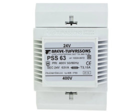 Transformator 1-fazowy modułowy bezpieczeństwa PSS 63 400/ 24V 2,6A, na szynę DIN, IP30, Ta 40, 16024-9972