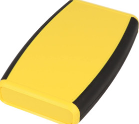 ABS handheld enclosure, (L x W x H) 147 x 89 x 25 mm, yellow, IP54, 1553DYLBK