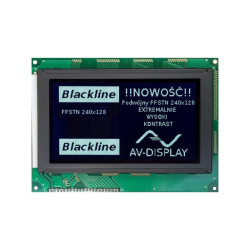 BLACKLINE WYŚWIETLACZ GRAFICZNY LCD 240x128 S DIW W/KK - T6963C GENERATOR ZNAKÓW