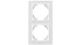 Quadra Ramka Podwójna Do Gniazd I Włączników, Do Montażu W Pionie