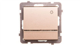 Sonata Przycisk /Światło/ Z Podświetleniem Szampański Złoty Łp-5Rs/M/39