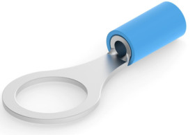 Insulated ring cable lug, 1.3-2.0 mm², AWG 16 to 14, 9.91 mm, blue, 2-328999-1