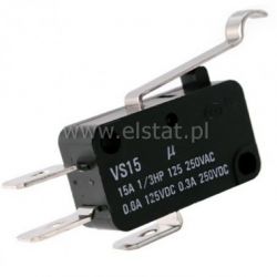 Przełącznik krańcowy z dźwignią wygiętą 27mm 16A