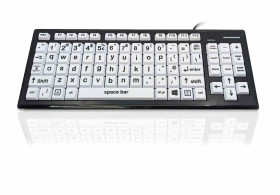 Klawiatura Upośledzenie wzroku przewodowa, kolor: Biały, USB, QWERTY (USA), Ceratech