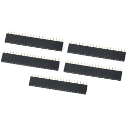 Gniazdo goldpin 1x20 pin żeńskie proste 2.54mm - 5 sztuk