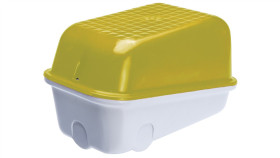 Oprawa Skośna-7041S, E27, 60W, Biała-Bakelit, Klosz Żółty-Poliwęglan, Ip54,...