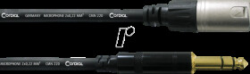CFM 9 MV CORDIAL 1x 6,3 mm Klinke stereo,1x XLR male 3 pol, 9,00m
