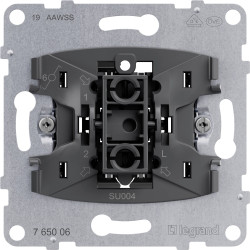 Legrand 1 szt. Płytka przycisku Przełącznik schodowy, Podtynkowy Seano metal, czarny 765006 1 szt.