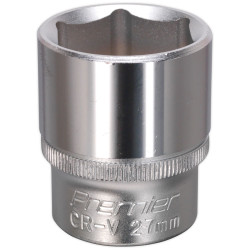 Sealey S1227 Walldrive Socket 27mm 1/2"sq Drive