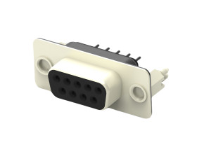 Złącze D-Sub 9-pinowe Żeński Pionowy Montaż na płytce raster 2.77mm Cyna