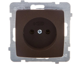KARO Gniazdo pojedyncze b/u czekoladowy metalik GP-1S/m/40