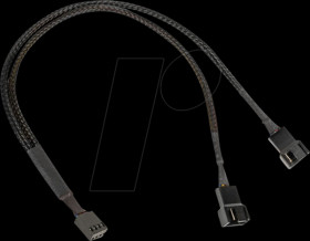 PGW-AC-KOL-111 Kolink 1-to-2 PWM fan splitter cable, 35 cm, braided, black
