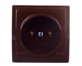 BIS Gniazdo pojedyncze b/u brązowe GN-1B/24